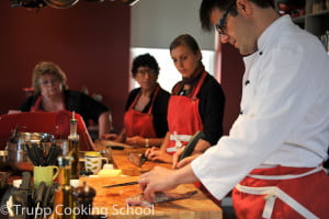 learning how to cook at Trupp The Chef's Table